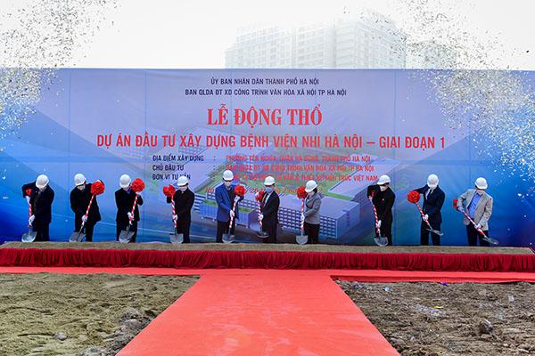 Lễ động thổ dự án Bệnh viện Nhi Hà Nội giai đoạn 1